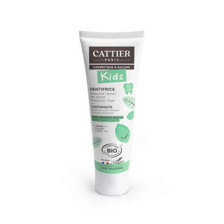 Cattier Kids Dentifrice Menthe au Fluor 7A+ - 50ml