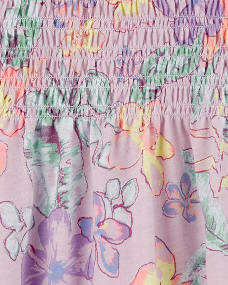 Robe En Jersey Smockée à Imprimé Fleuri OshKosh - Violet
