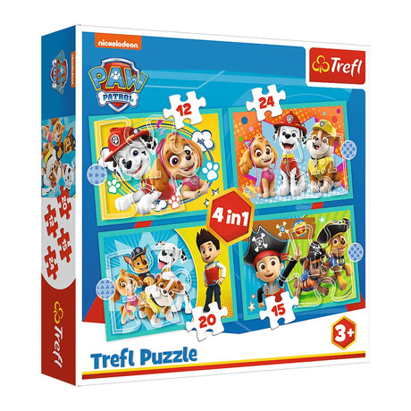 Trefl Puzzle 4-en-1 La joyeuse équipe de la Pat' Patrouille - 3A+