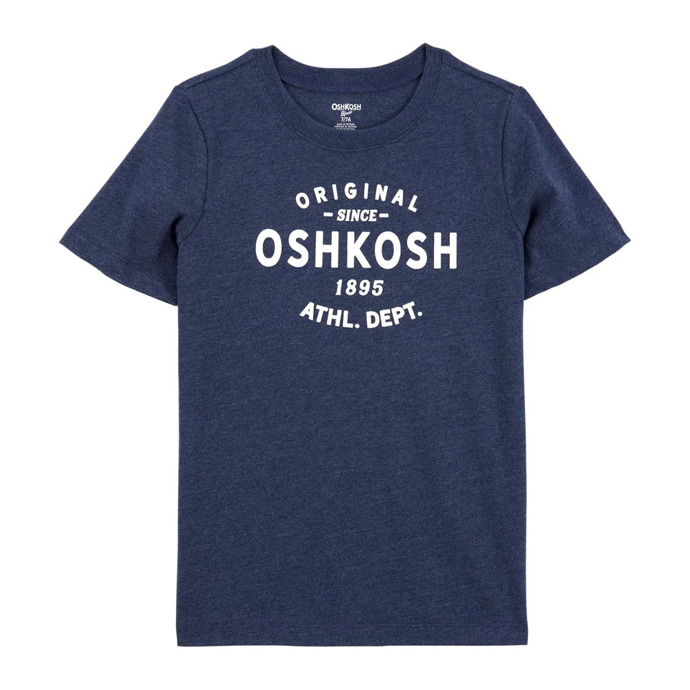T-shirt à Graphique avec Logo OshKosh Garçon - Bleu