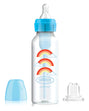 Dr. Brown's Biberon 250ml Cole étroit Bleu 6M+ (sippy+tétine L3)