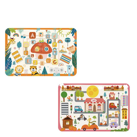 Kids Melody Tapis d’Éveil Circuit Jungle avec 2 Voiturettes