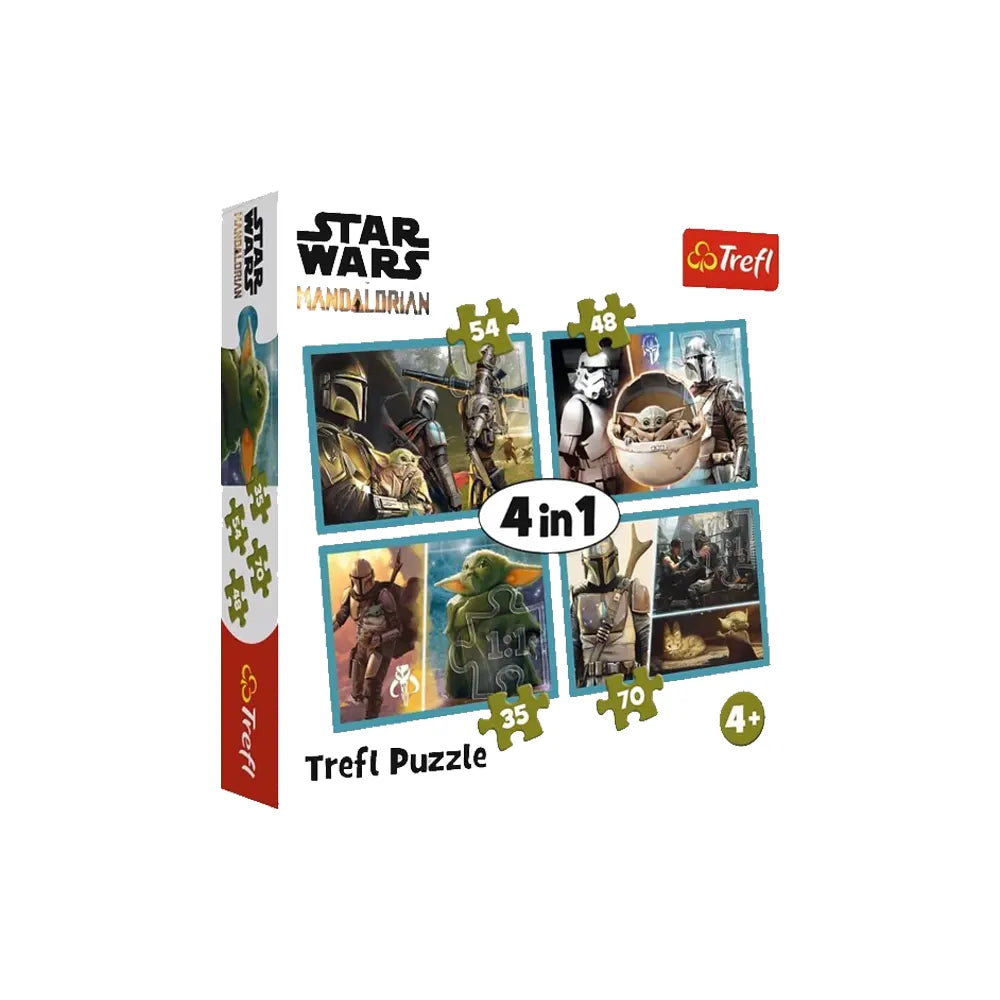 Trefl 4-in-1 Star Wars The Mandalorian and his World Puzzle - 4A+