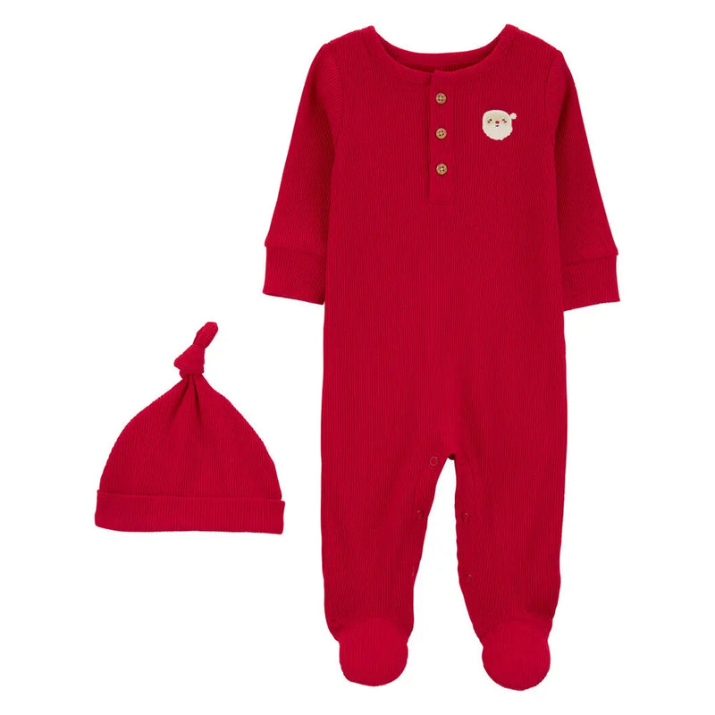 Carter's Santa Onesie con sombrero - Rojo