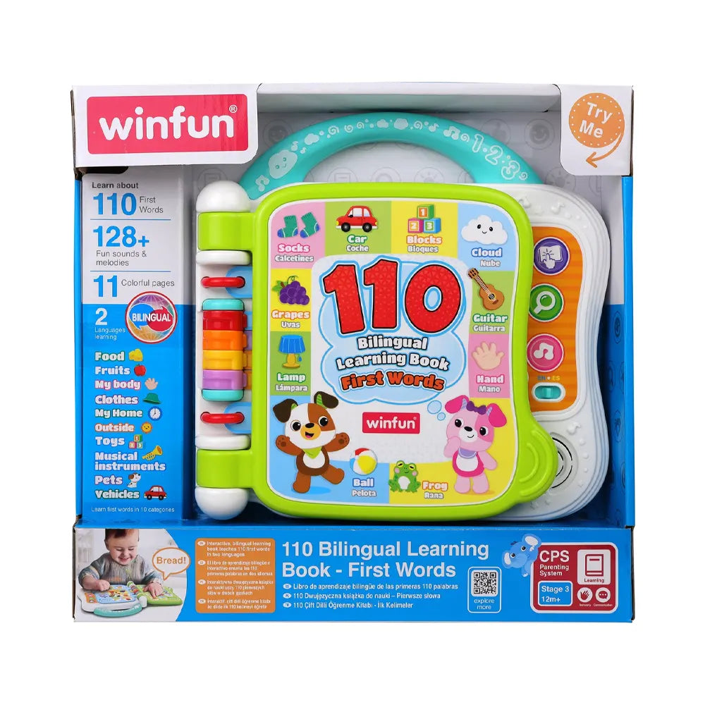 WinFun Livre d’Apprentissage Bilingue 110 Premiers Mots – 18m+