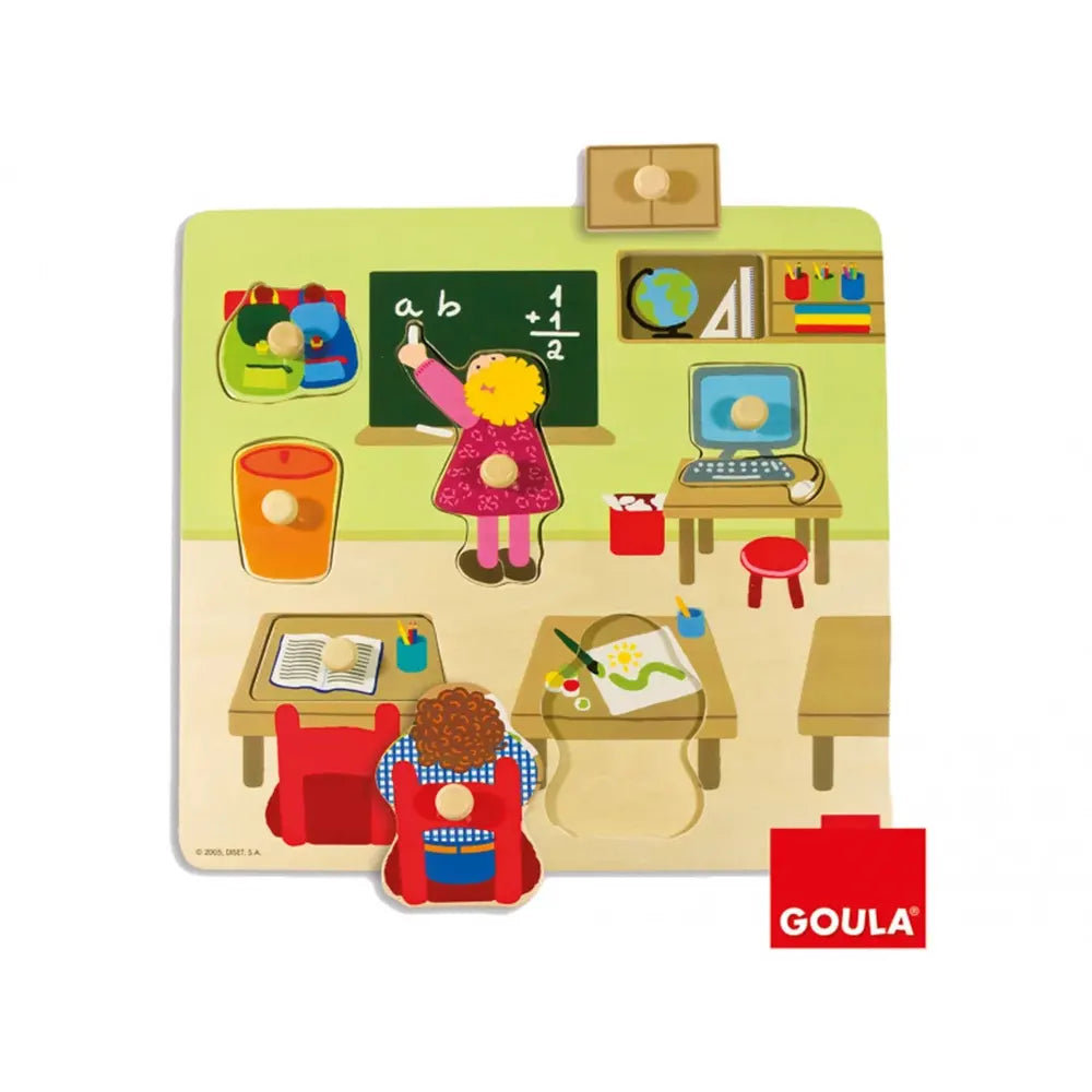 Goula Wooden School Puzzle – 2Y+