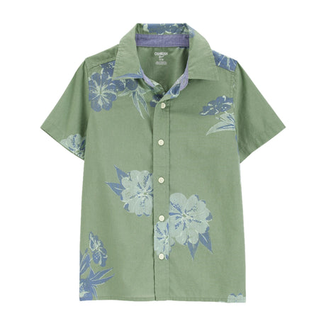 Camisa de manga corta con botones para niño OshKosh - Verde