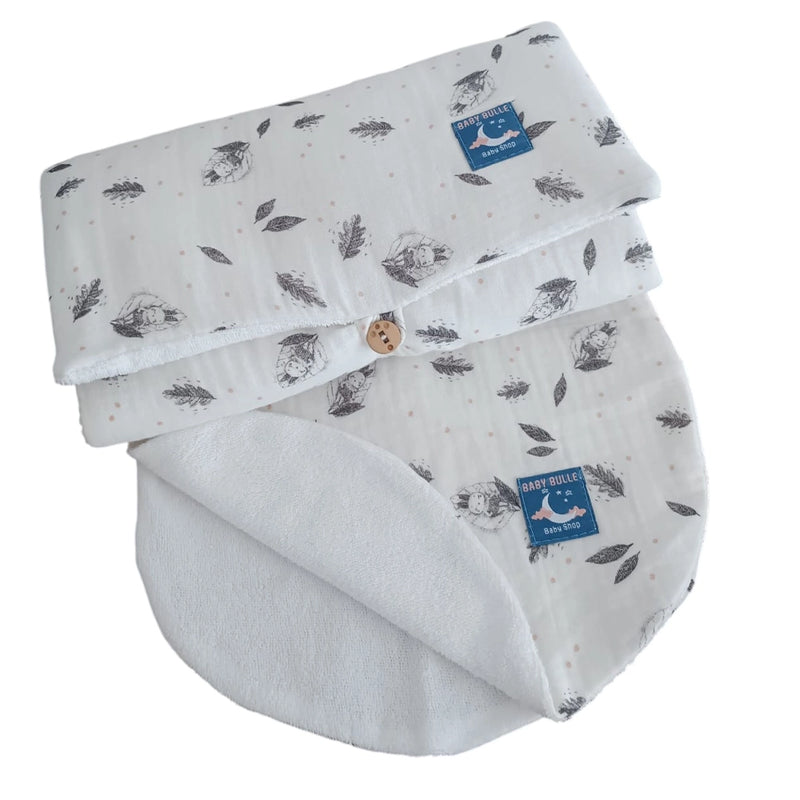 Baby Bulle Changing Mat with Shoulder Protector - Feather Print
