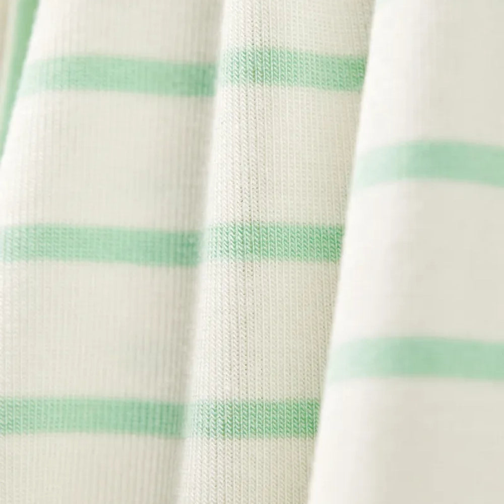 Carter's Baby Boy PurelySoft Striped Romper - Green & Ivory