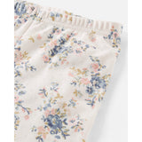 Pyjama 2 Pièces en Coton Bio Fleuri Fille Little Planet - Crème