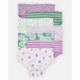 Lot de 7 culottes stretch fille - Floral/Rayé