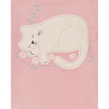 Pyjama 2 pièces enfant en velours motif chat