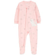 Pyjama polaire narval rose pour bébé fille