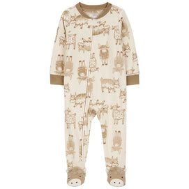 Grenouillère polaire 1 pièce enfant motif vache