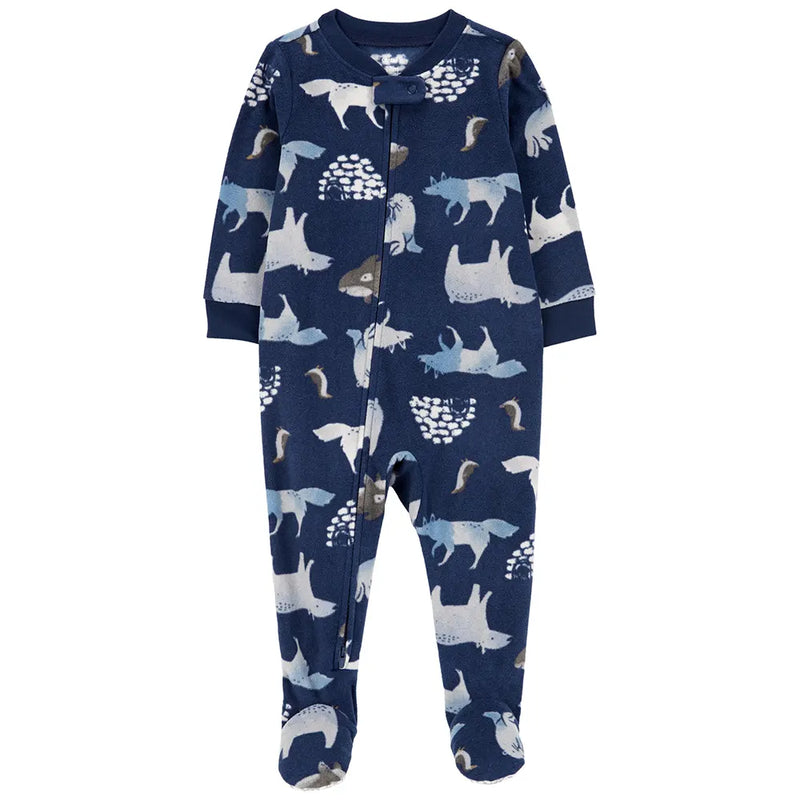 Toddler 1-Piece Arctic Animal Fleece Footie Pyjamas