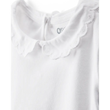 T-shirt blanc manches courtes fille - Coton