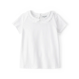 T-shirt blanc manches courtes fille - Coton