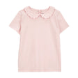 T-shirt rose manches courtes fille - Coton