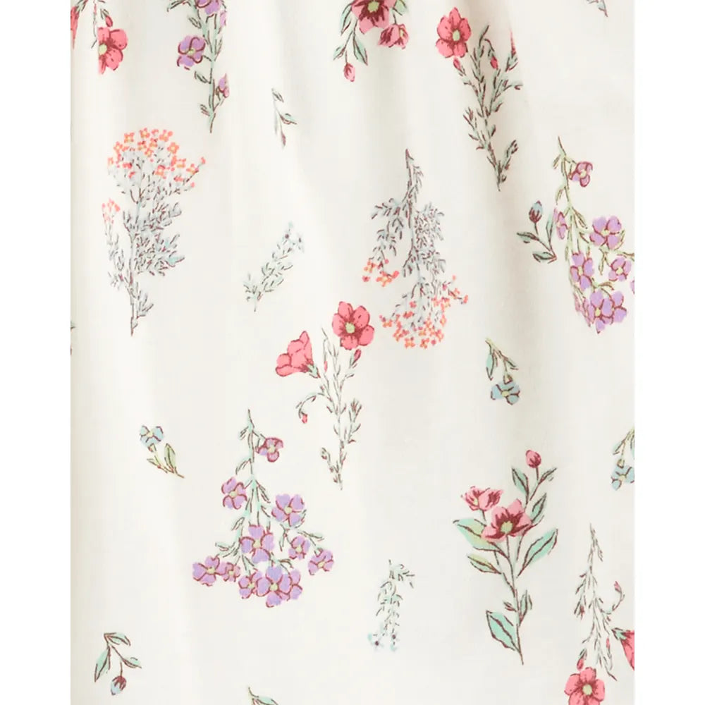 Ensemble 2 pièces enfant : haut à manches longues floral et pantalon évasé