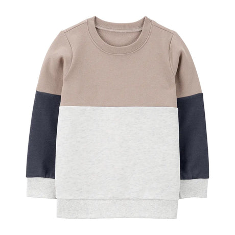 Sweat-shirt enfant color block en polaire