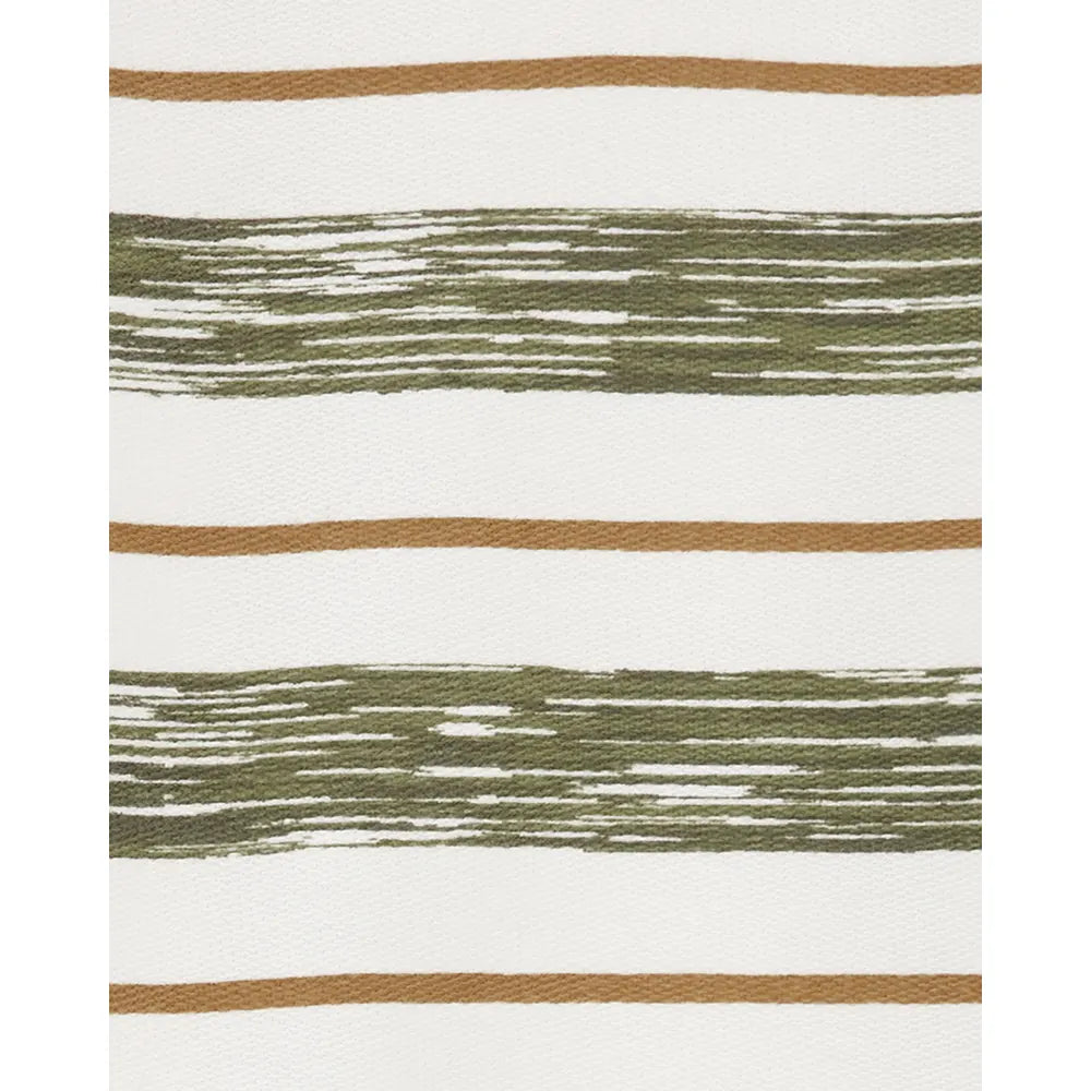 Ensemble 2 pièces enfant : t-shirt rayé en tissu éponge français et pantalon en toile