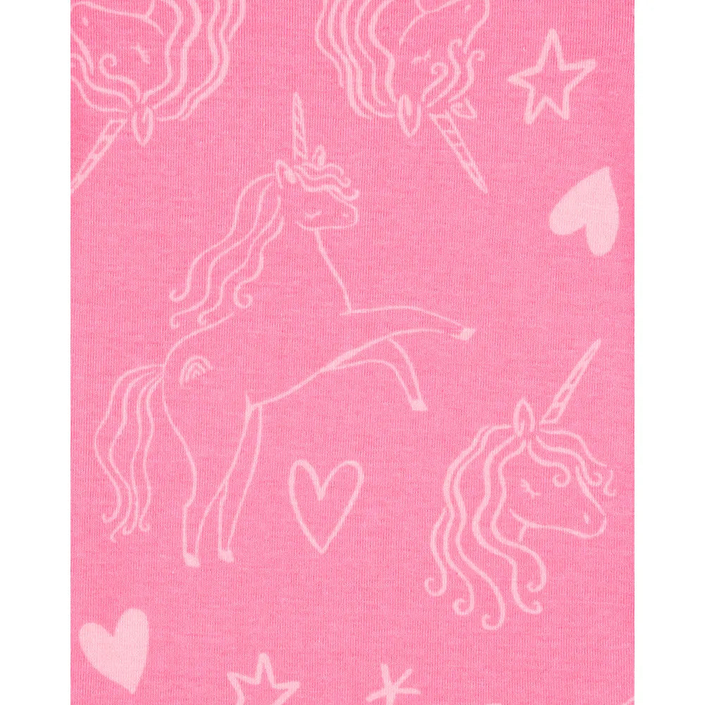 Pyjama 4 Pièces en Coton Fille Carter's - Licorne