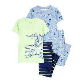 Pyjama 4 pièces alligator garçon - 100% Coton