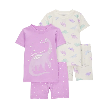 Pijama de 4 piezas para niña Carter's - Dinosaurio