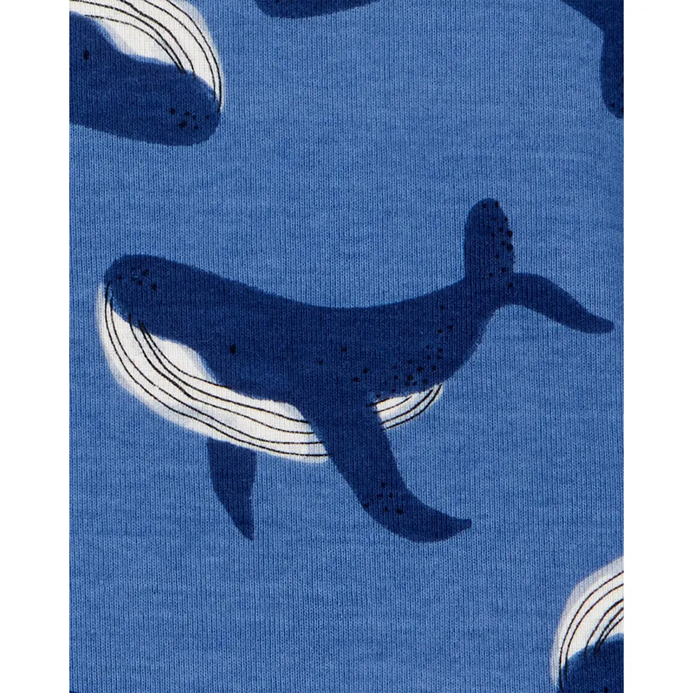 Pyjama 4 pièces baleine rayé garçon - 100% Coton