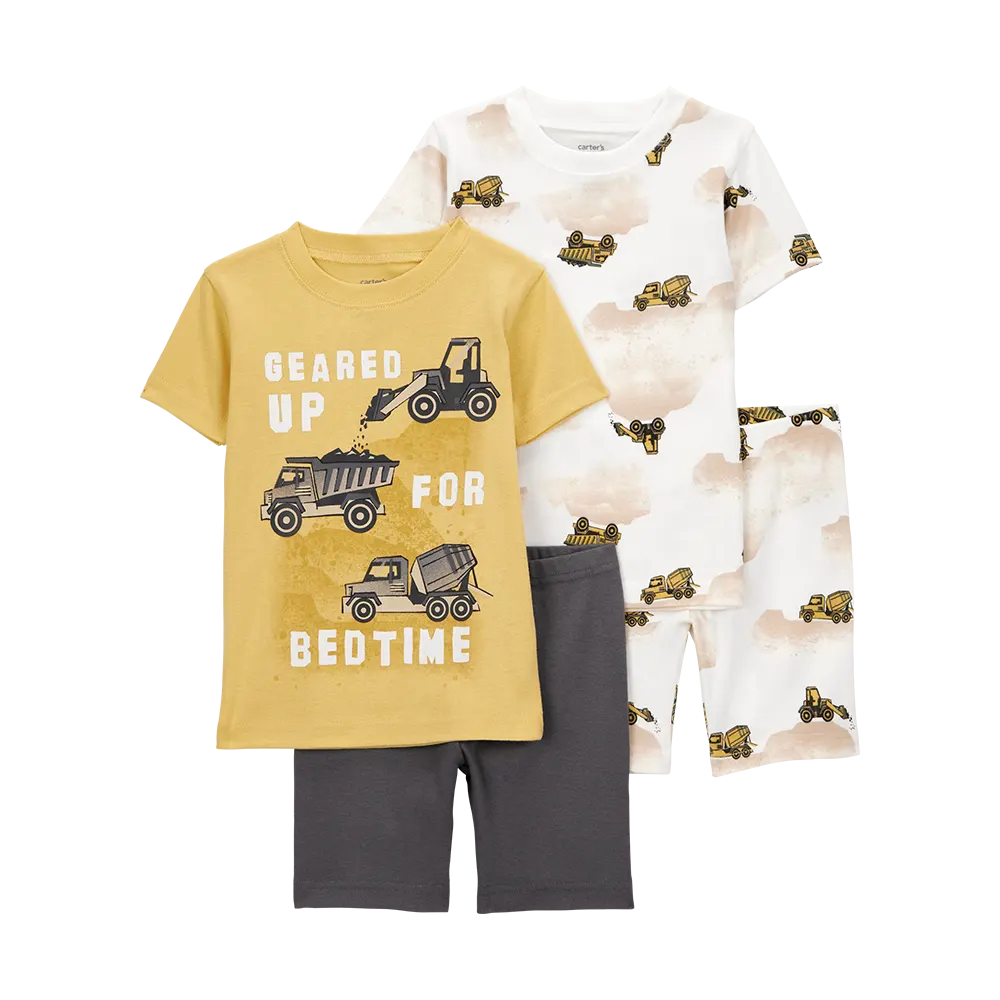 Pyjama 4 pièces chantier garçon - 100% Coton