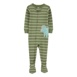 Pyjama dors-bien rayé dinosaure garçon - Coton