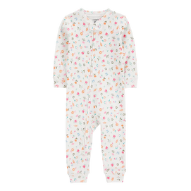 Pyjama 1 pièce sans pieds floral fille - Coton