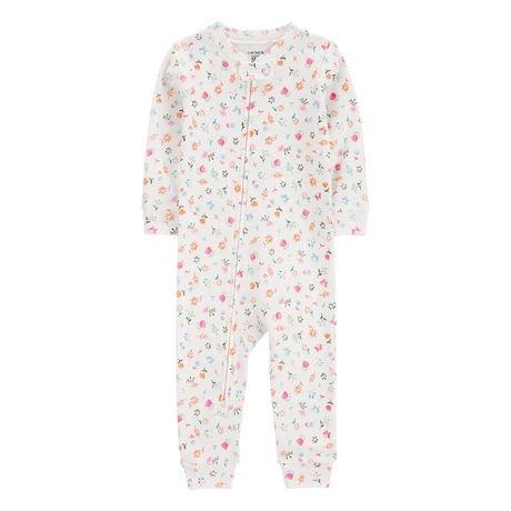 Pyjama 1 pièce sans pieds floral fille - Coton