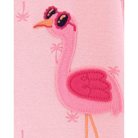 Pyjama 1 pièce sans pieds flamant rose fille - Coton