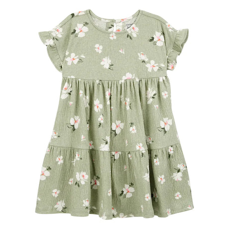 Carter's Girl's Tiered Dress - Green Floral