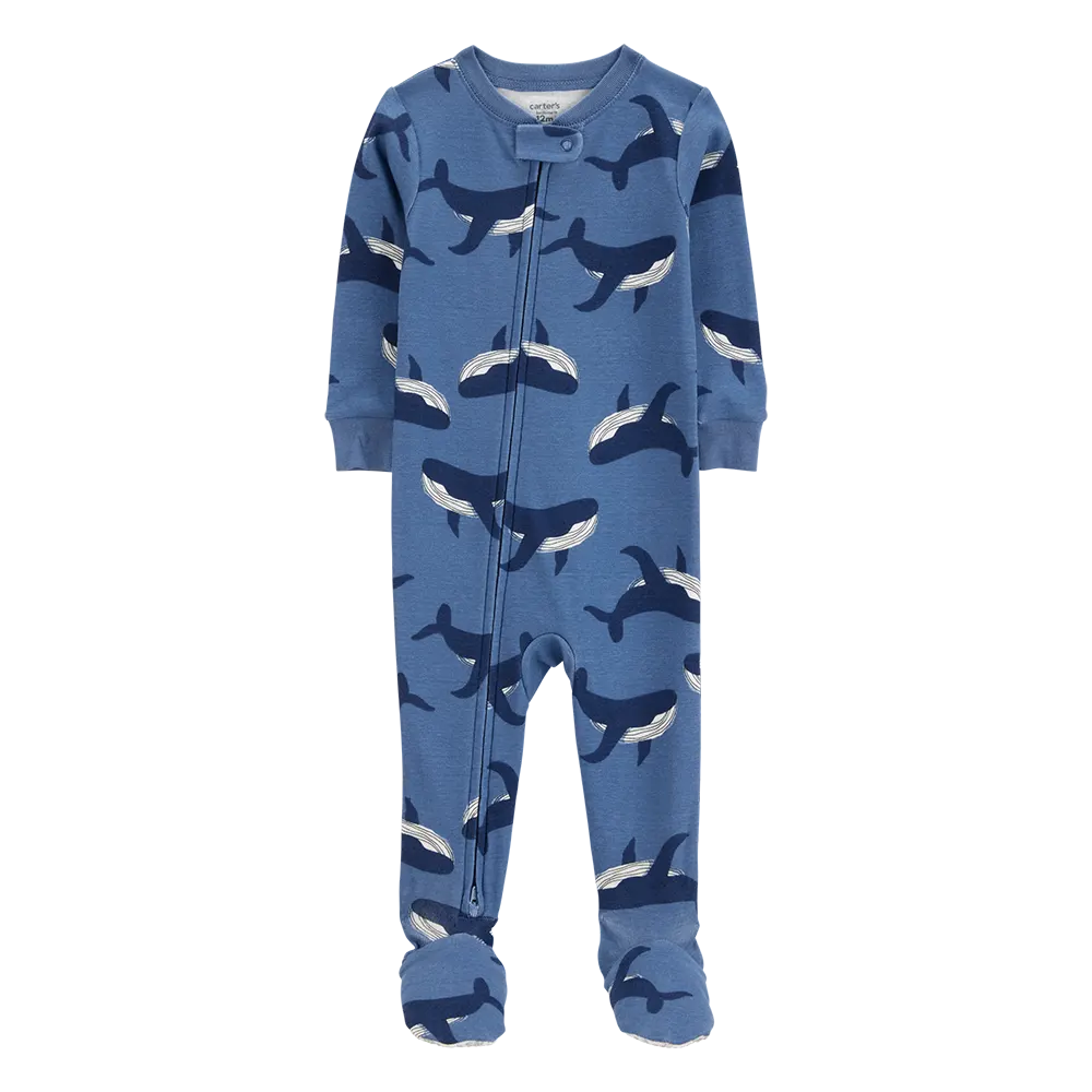 Pyjama dors-bien baleine pour garçon - Coton