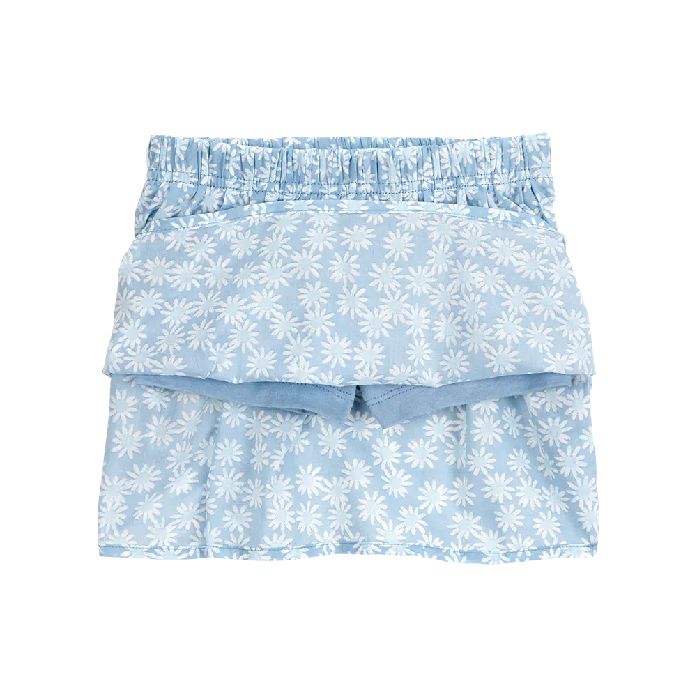 Ensemble débardeur et jupe-short fleuri fille