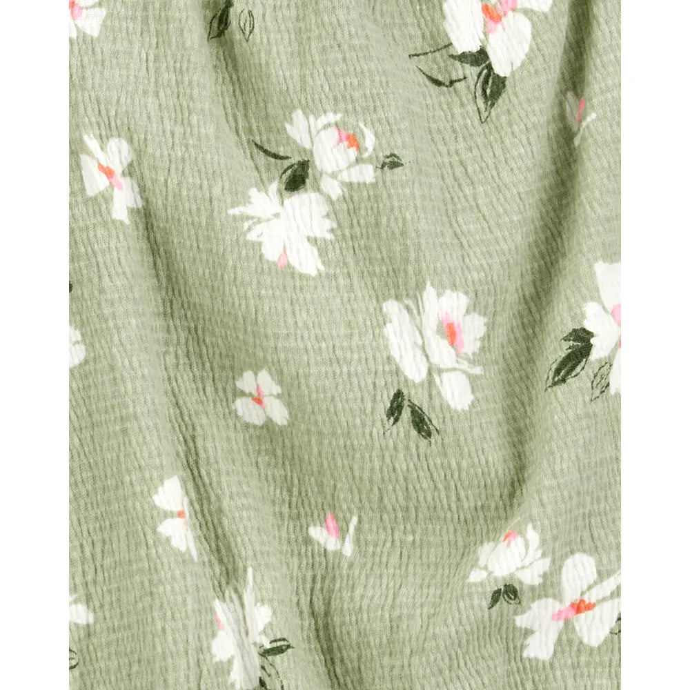 Carter's Girl's Top & Pants Set - Green Floral