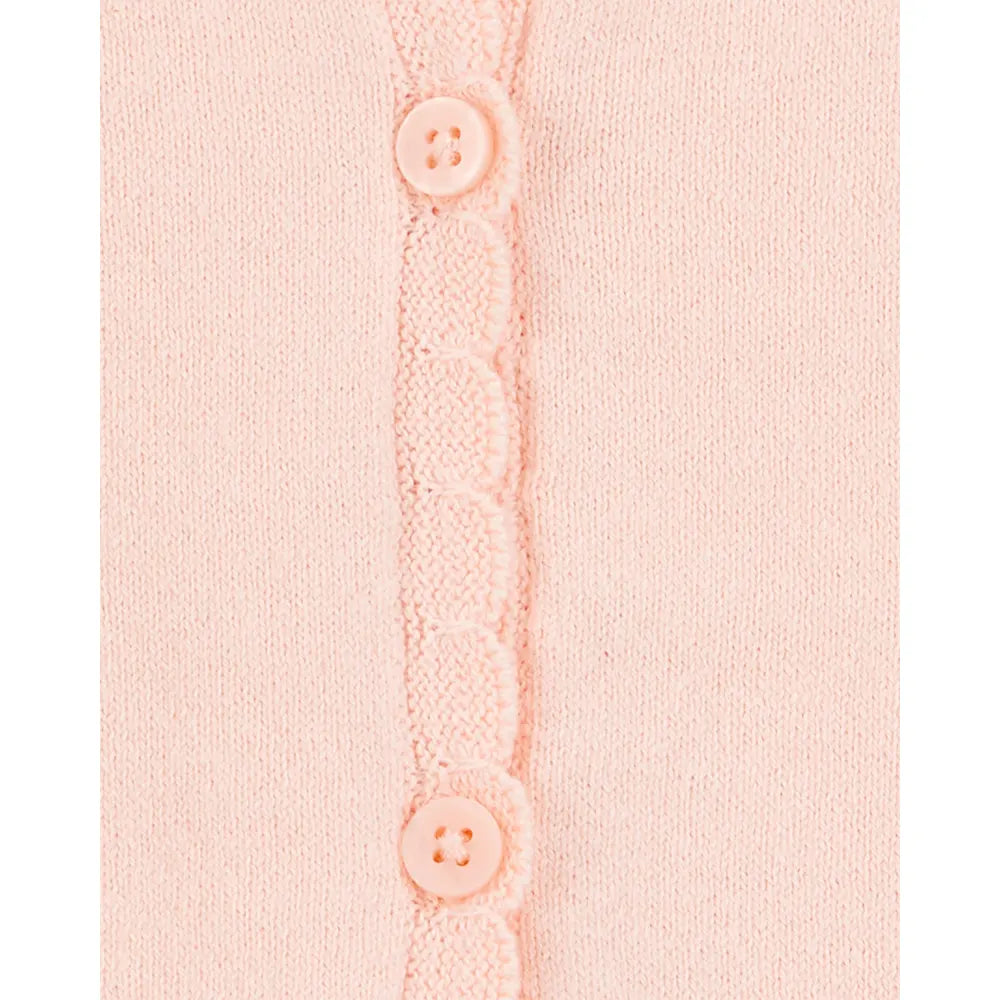 Cardigan à Bord Festonné Fille Carter's - Rose