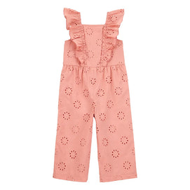 Combinaison à volants en broderie anglaise fille