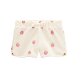 Short gaufré à imprimé fraise pour fille - Ivoire