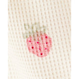 Short gaufré à imprimé fraise pour fille - Ivoire