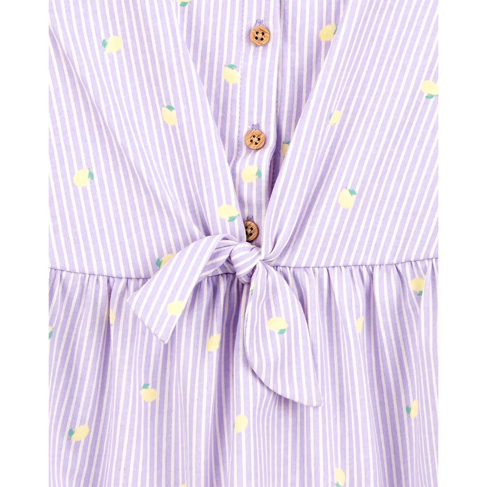 Carter's Girl's Striped Shirtdress - Lemon