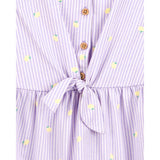 Carter's Girl's Striped Shirtdress - Lemon