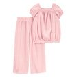 Ensemble 2 pièces haut et pantalon large fille