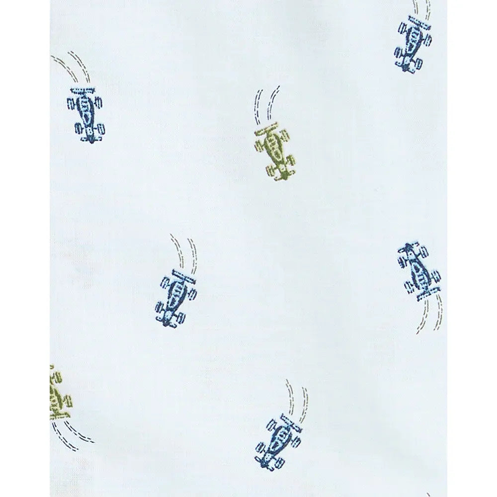 Carter's Boy's Cotton Shirt & Shorts Set - Race Cars