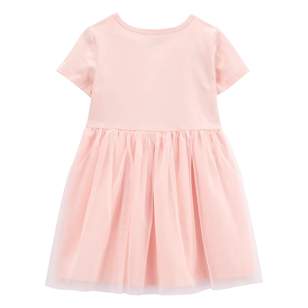 Carter's Girl's Short-Sleeve Tutu Dress - Pink Bunny