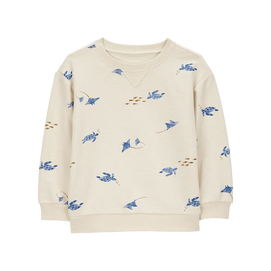 Sweat-shirt à imprimé marin pour garçon - Crème