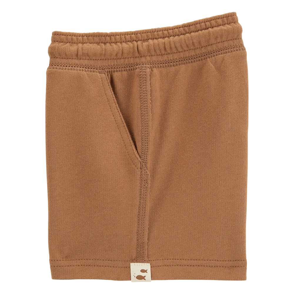 Short en molleton à enfiler garçon - Marron
