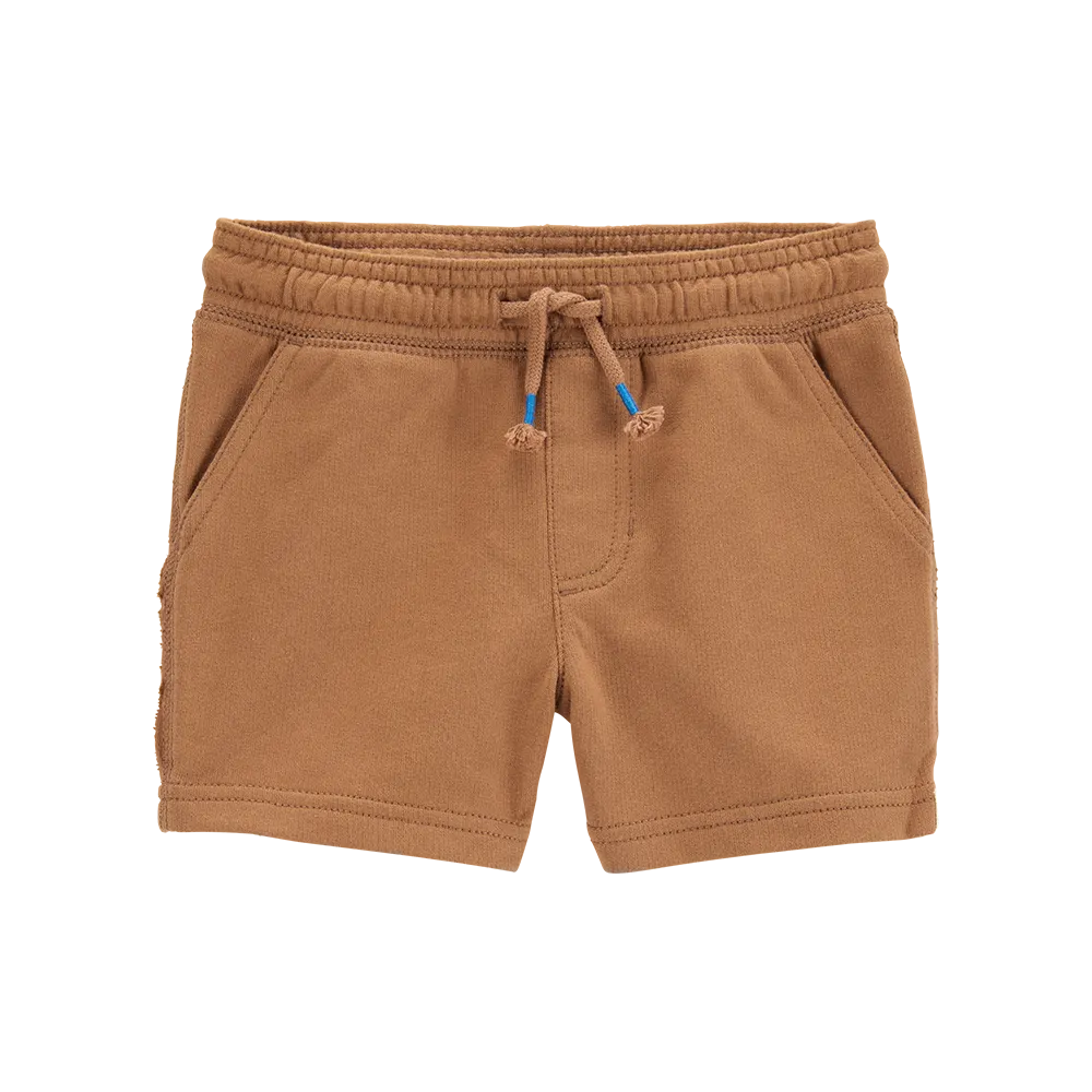 Short en molleton à enfiler garçon - Marron